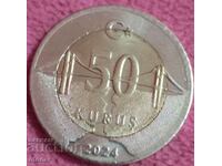 50 kuruş Republic of Turkey 2024