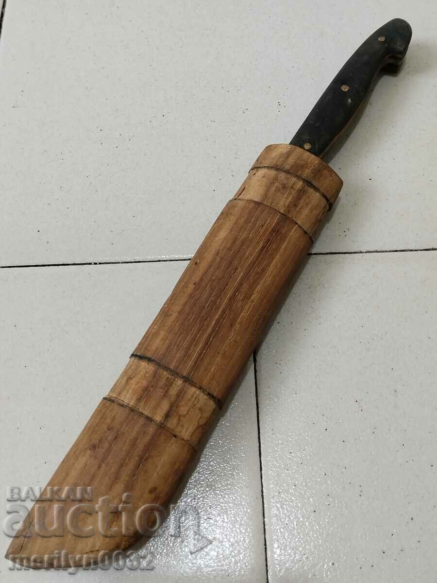 Cuțit vechi de cioban cu lamă de pumnal Kaniya primitiv - 6 Cuțit vechi de cioban cu lamă de pumnal Kaniya primitiv - 6