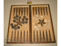 Wooden game Board 30 checkers 2 dice chess board 34/34 cm.