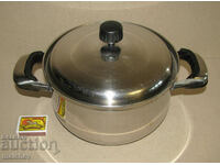 Pot 21.5 cm stainless Elite with 2 handles, preserved