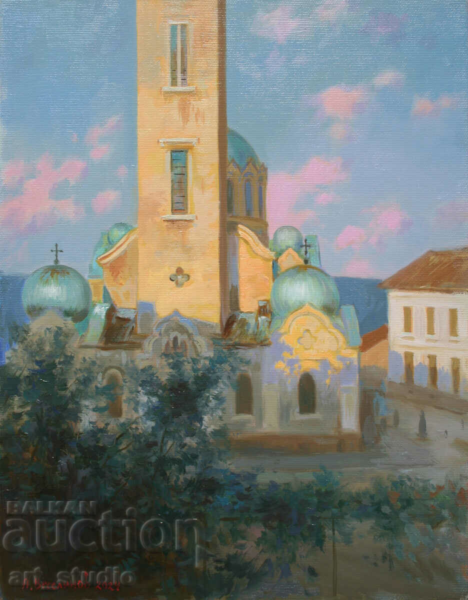 Cathedral in V. Tarnovo - oil paints