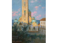 Cathedral in V. Tarnovo - oil paints