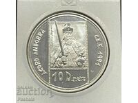 Andorra 10 dinari 1991