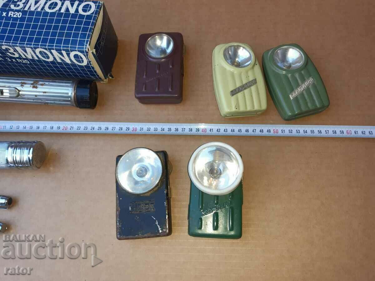 Auction Old flashlights - 9 pieces, flashlight, flashlight, lamp Auction Old flashlights - 9 pieces, flashlight, flashlight, lamp