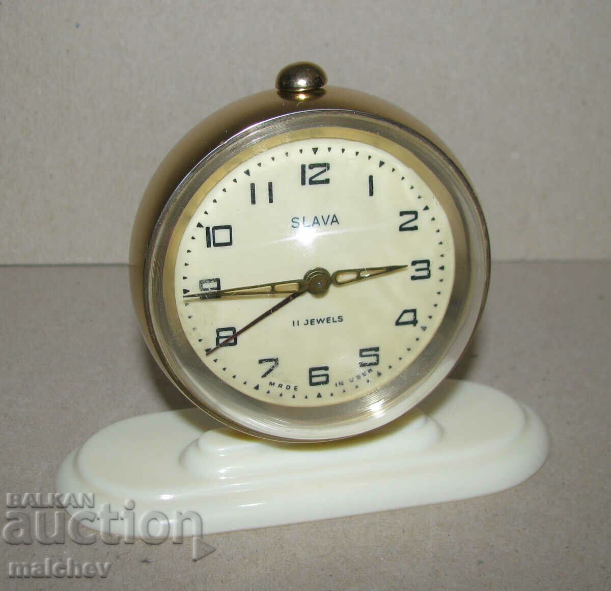 Slava alarm clock, former globe rocket remade works