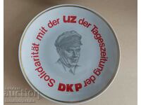 Communist wall plate, porcelain