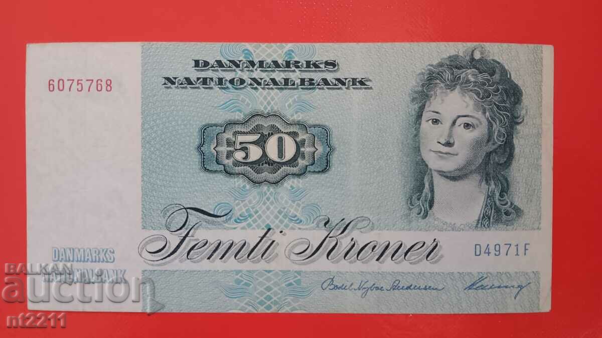 Banknote 50 kroner Denmark 1972