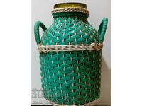 Vintage braided glass jar