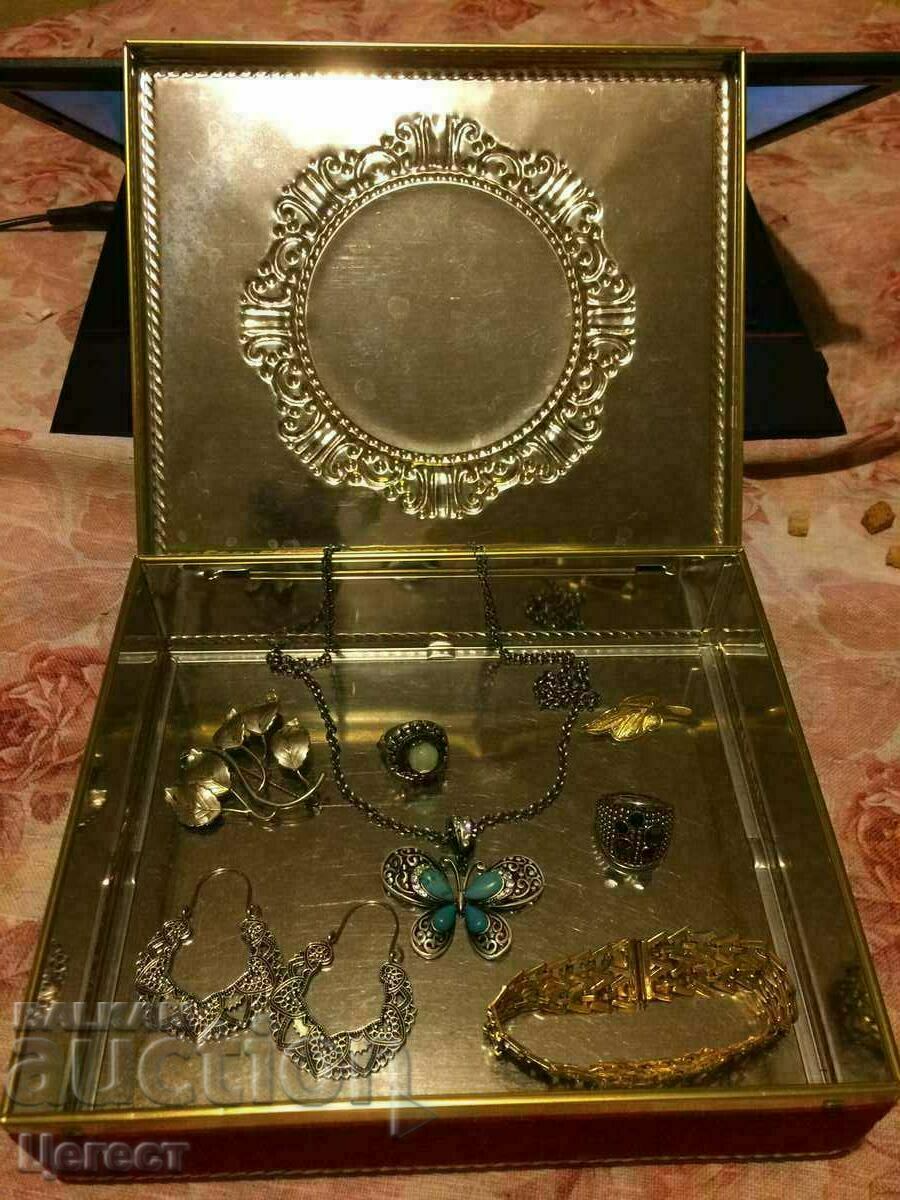 Beautiful jewelry box with jewelry