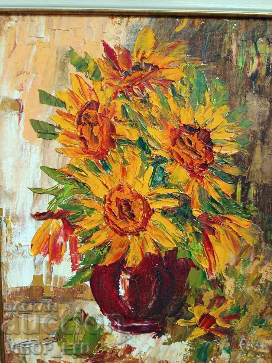Painting BOUQUET/oil/canvas/certificate with price 148.99 BGN | € 76.18
