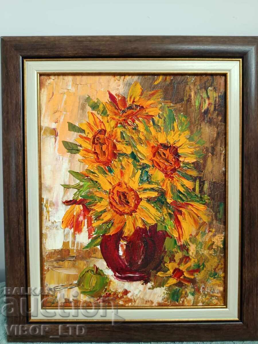 Delivery of Painting BOUQUET/oil/canvas/certificate