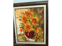 картина БУКЕТ/масло/платно/сертификат