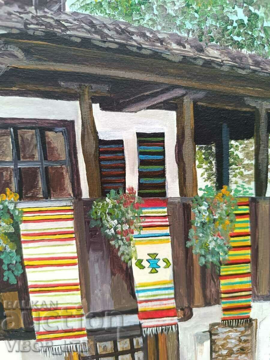 Painting 40/40 REVIVAL HOUSE, signed with price 0.01 BGN | € 0.01 Painting 40/40 REVIVAL HOUSE, signed with price 0.01 BGN | € 0.01
