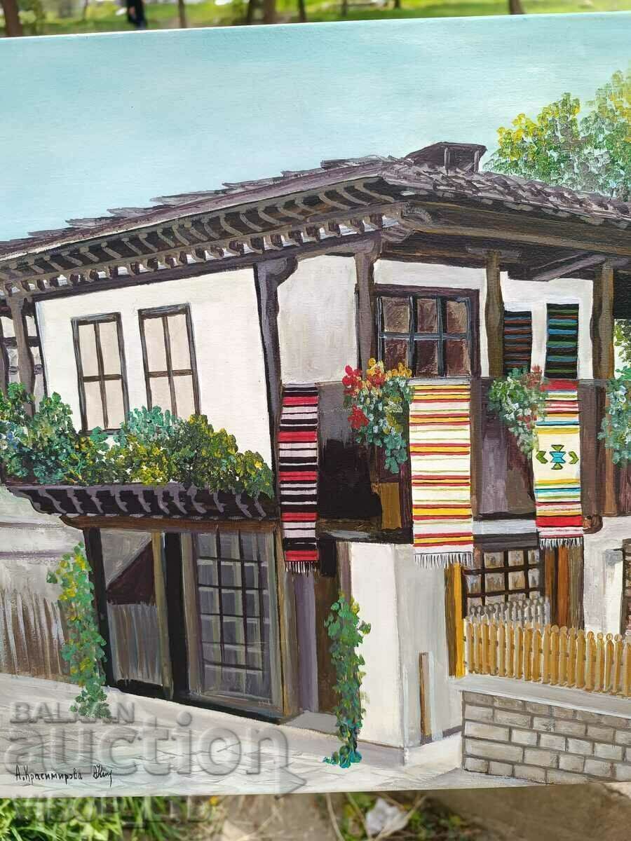 Painting 40/40 REVIVAL HOUSE, signed - 6 Painting 40/40 REVIVAL HOUSE, signed - 6