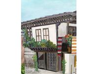 Painting 40/40 REVIVAL HOUSE, signed