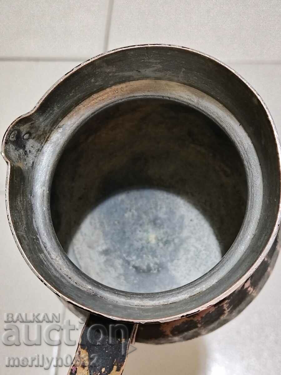 Old tinned copper cezve, coffee pot, copper, copper vessel - 5 Old tinned copper cezve, coffee pot, copper, copper vessel - 5