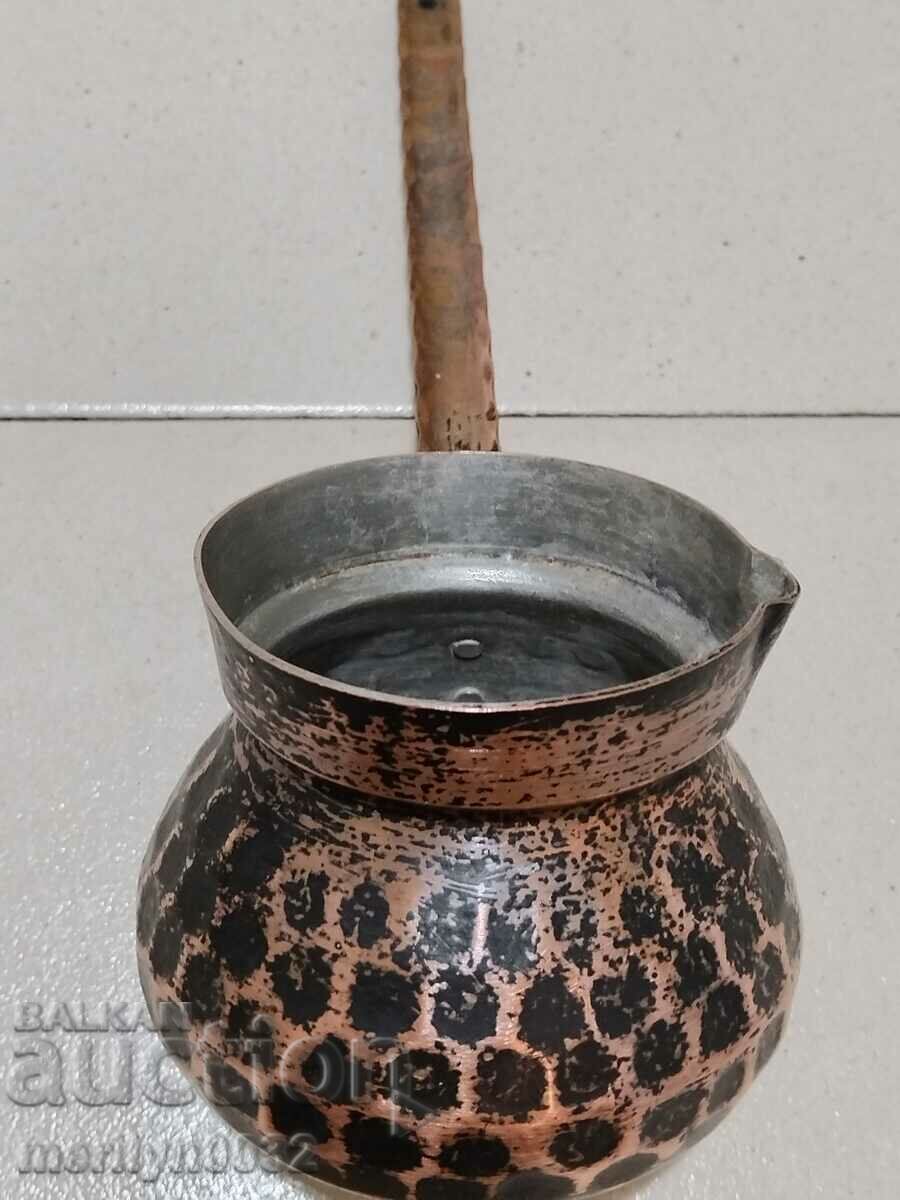 Old tinned copper cezve, coffee pot, copper, copper vessel - 6 Old tinned copper cezve, coffee pot, copper, copper vessel - 6