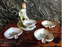 Set de portelan din anii 1960, 4 piese, nefolosit