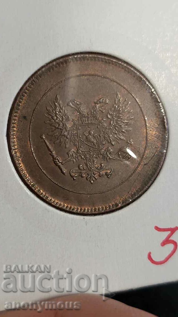 Copper coin Russia, Finland 5 pence 1917 revolutionary with price 35.00 BGN | € 17.90 Copper coin Russia, Finland 5 pence 1917 revolutionary with price 35.00 BGN | € 17.90