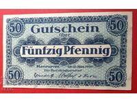 Banknote-Germany-Saxony-Hanover-50 pfennig 1920