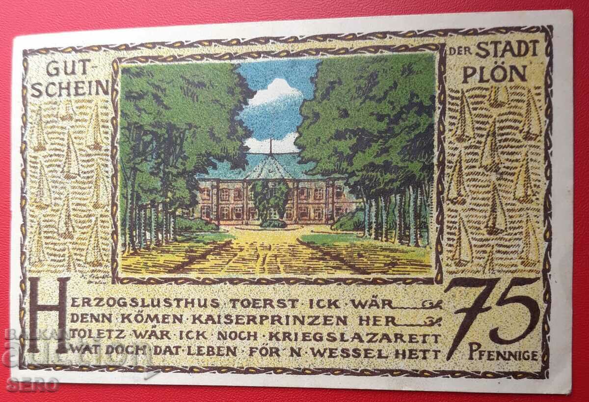 Banknote-Germany-Schleswig-Holstein-Plon-75 pfennig 1921