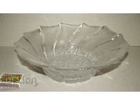 Crystal glass fruit bowl 26 cm fan-shaped, excellent