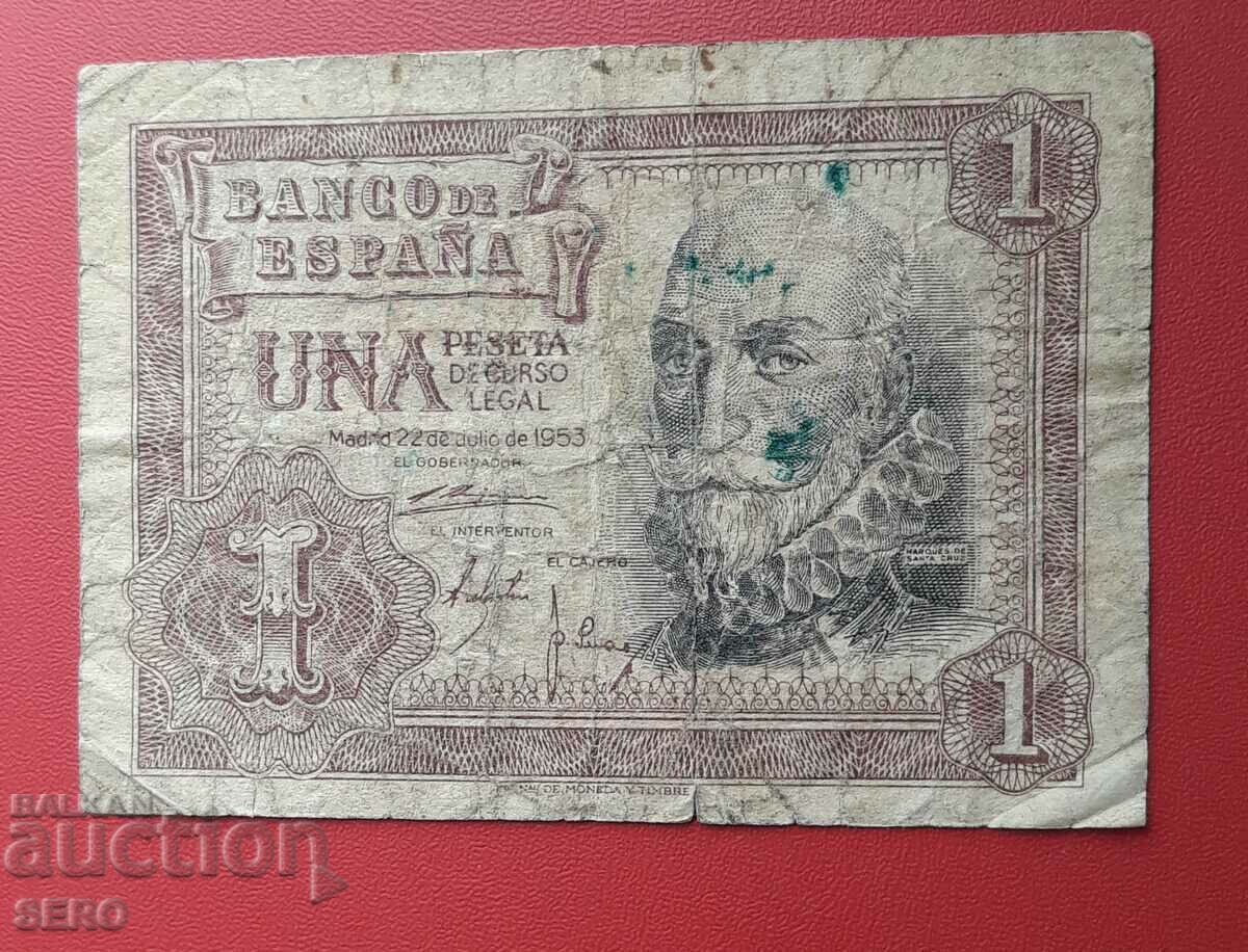 Spania-1 peseta 1953