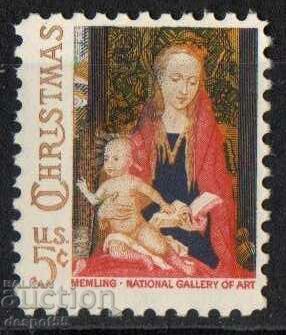 1966. USA. Christmas brand - Madonna and Child.