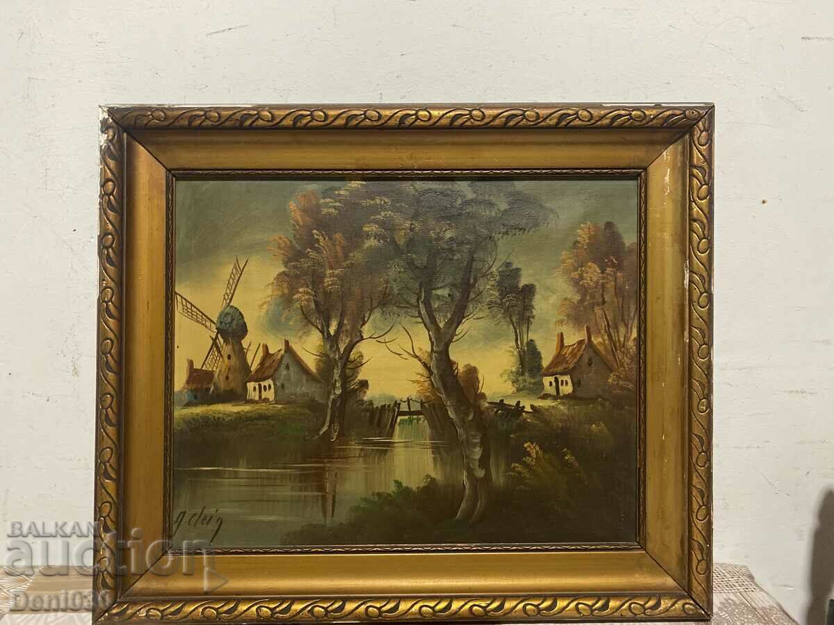 Very old original oil on canvas painting