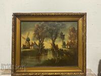 Very old original oil on canvas painting