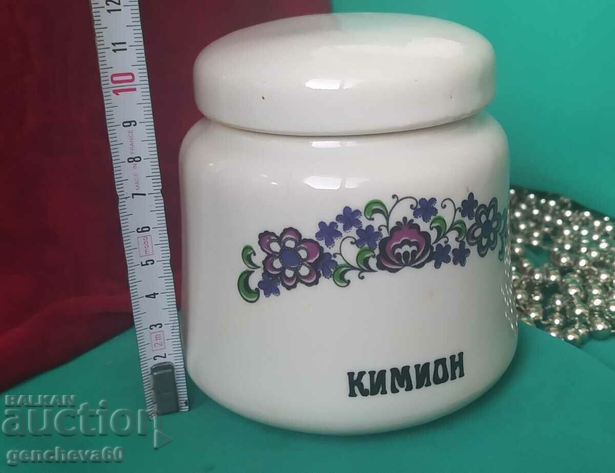 Old porcelain spice jar/Stefan Yrdanov with price 5.00 BGN | € 2.56 Old porcelain spice jar/Stefan Yrdanov with price 5.00 BGN | € 2.56