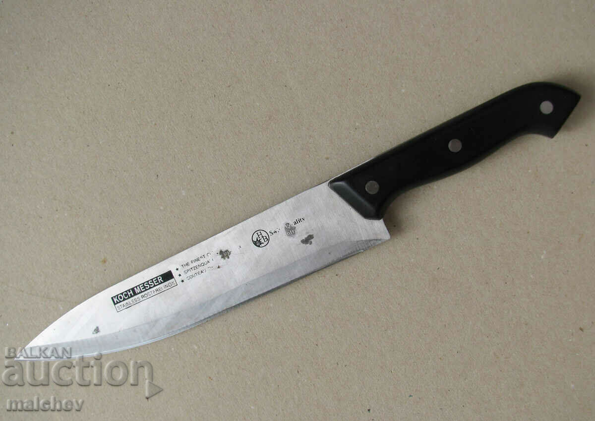 Switzerland. kitchen knife 33/4 cm stainless. width plastic blade etc.