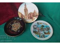 Farfurii de porțelan de colecție pentru perete Madrid, Toledo, Thassos