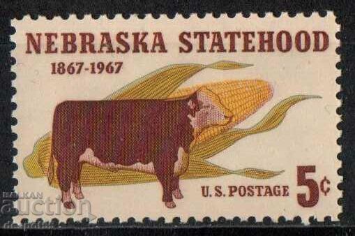 1967. SUA. 100 de ani de la statutul de stat în Nebraska.