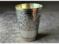 Silver silver with gilt and niello Russian Caucasian cup