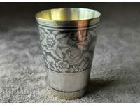 Argint argint cu aurit și niello cupă caucaziană rusă