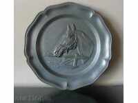 Plate, pewter, decorative, KON 220 mm