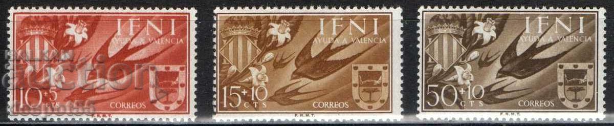 1958. IFNI (spaniol). Timbre de caritate pentru Valencia.