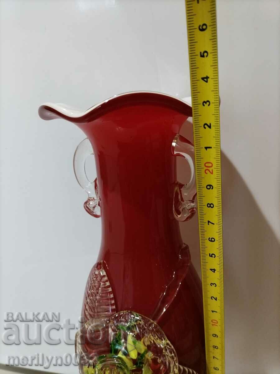 Murano glass vase with cape opening 24 cm high - 5 Murano glass vase with cape opening 24 cm high - 5