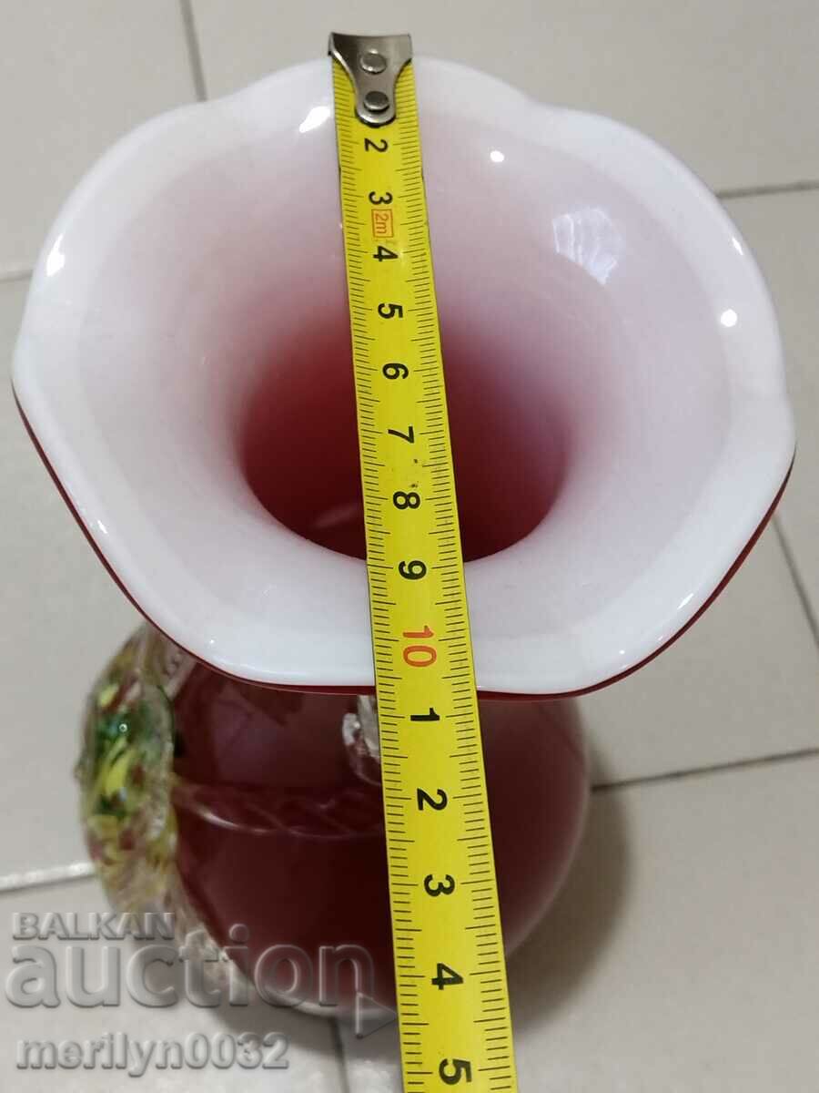 Murano glass vase with cape opening 24 cm high - 6 Murano glass vase with cape opening 24 cm high - 6