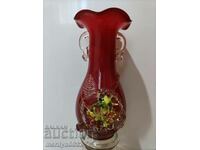 Murano glass vase with cape opening 24 cm high