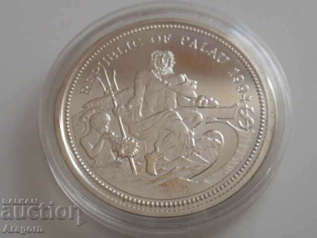 Rare 1994 Palau $5 Silver Collector Coin; Palau