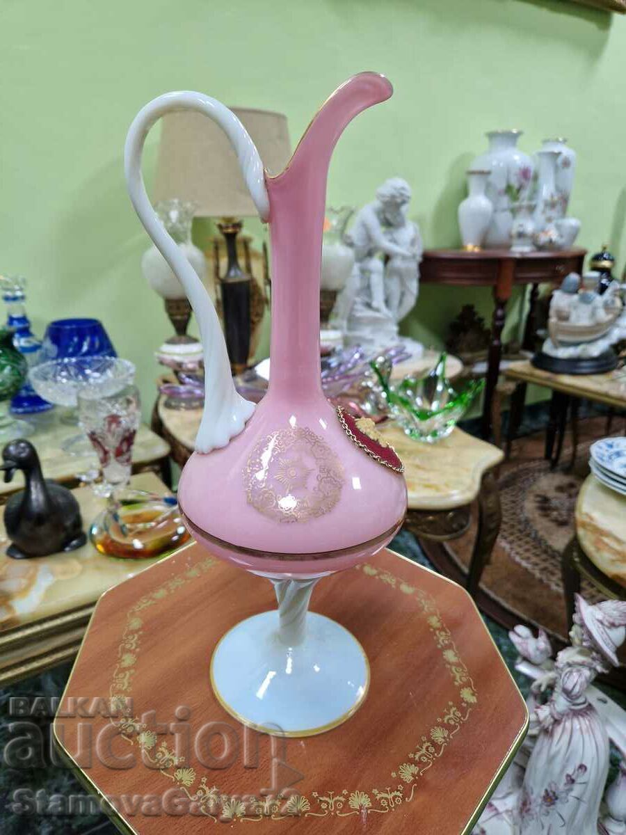 Unique antique Italian Opaline jug - 5 Unique antique Italian Opaline jug - 5