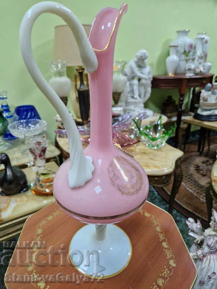 Unique antique Italian Opaline jug - 6 Unique antique Italian Opaline jug - 6