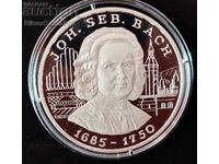 Silver 10 Dinera Johann Sebastian Bach 1997 Andorra