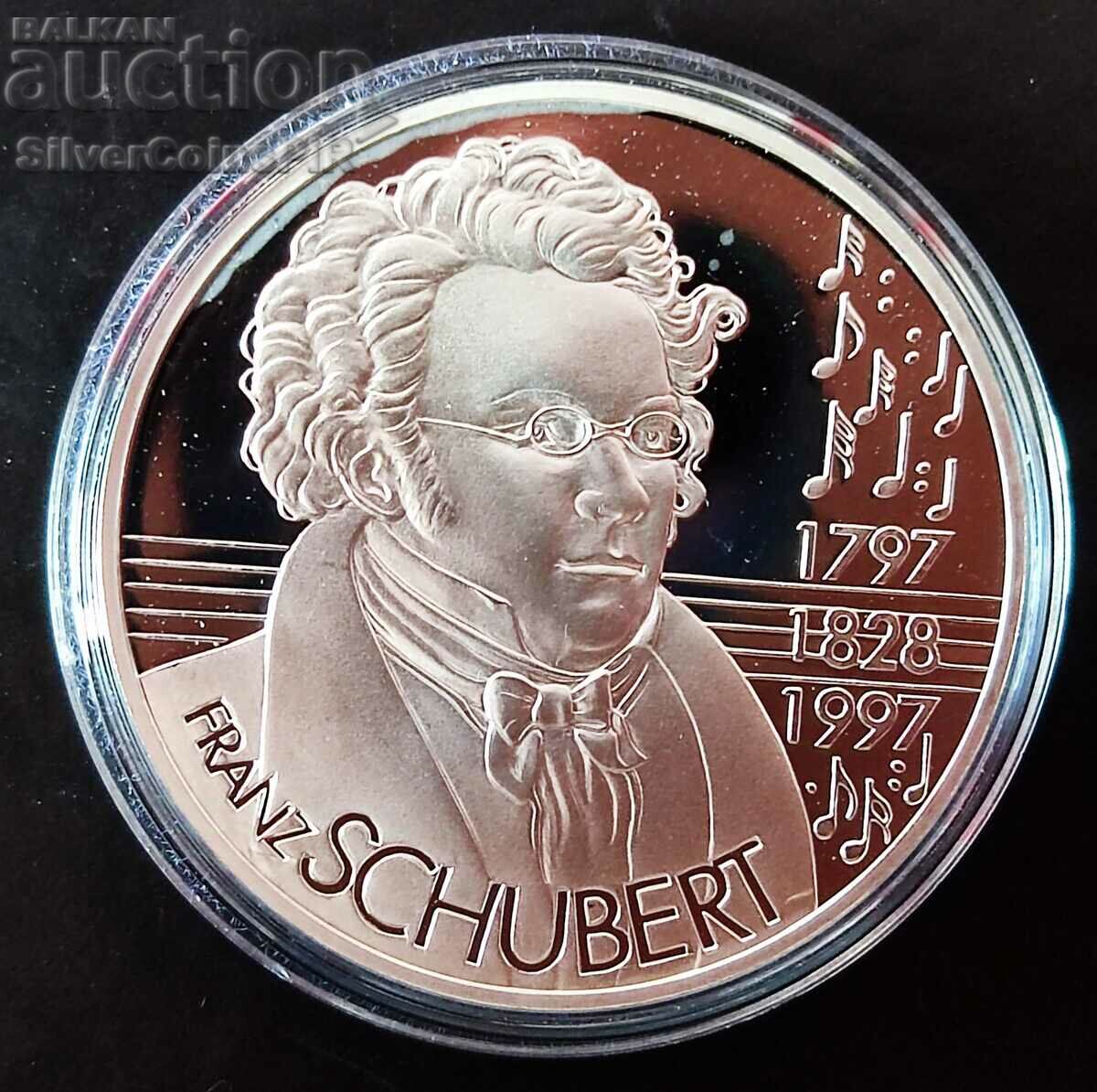 Ασημί 25 ECU Franz Schubert 1997 Αυστρία