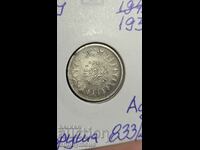 Silver coin Egypt 2 kurusha 1937 Farouk 1st