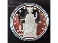 Silver 10 Dinera King Frederick II 1996 Andorra