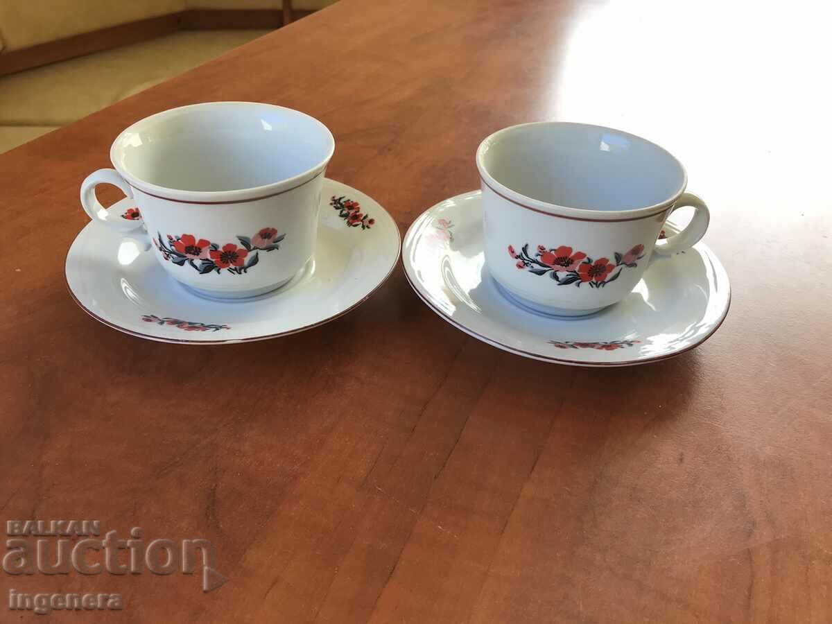 PORCELAIN CUP PLATE SET BULGARIA-2 PCS.