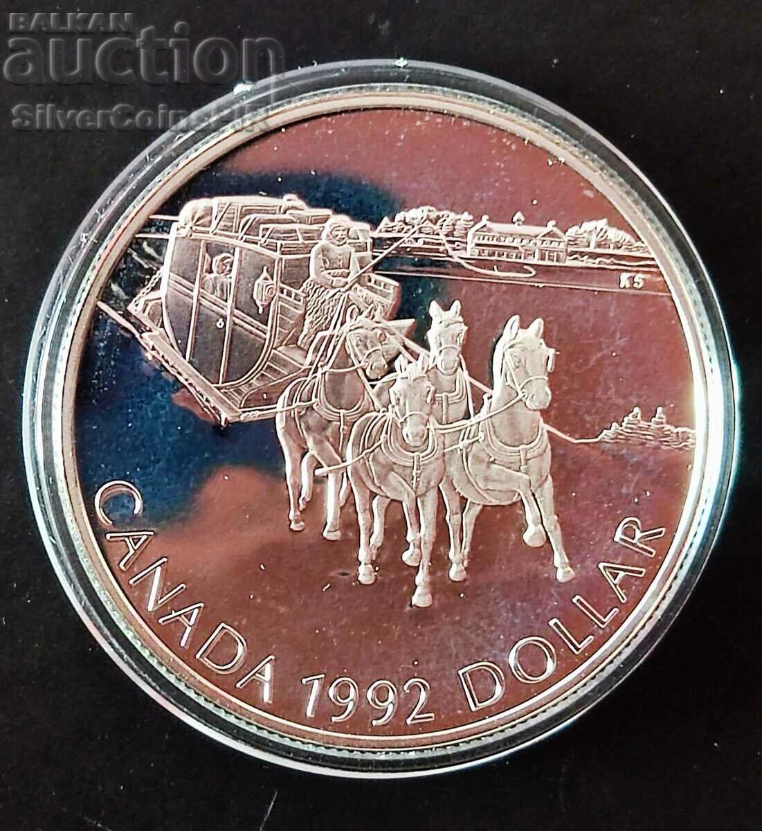 Silver 1 Dollar 175g. Kingston 1992 Canada